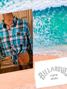 BILLABONG L/S Button Down [Unisex] Flannel Shirt (L)